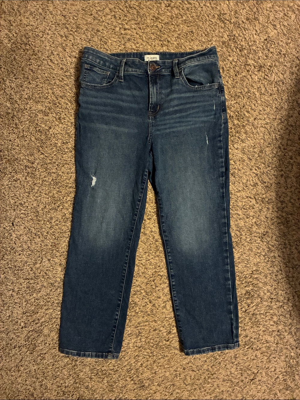 M jeans by Maurice’s mid rise slim straight ankle jeans -size 14